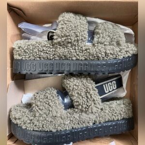 UGG oh Fluffita sandals shoes fluffy sterling slingback burnt olive